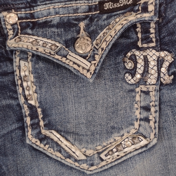 NWOT MISS ME JE5836B7R BOOTCUT SIZE 28 WITH BLING 💞💞💞💞 - Picture 12 of 15